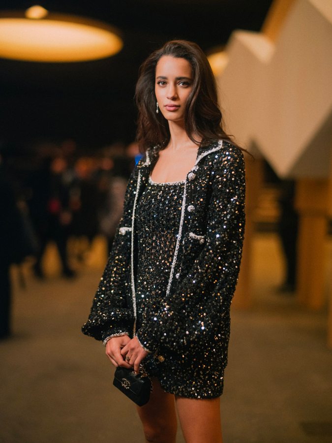 Imane Pérez at the Chanel haute couture Spring-Summer 2023 show