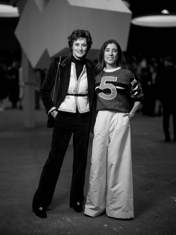 Inès de La Fressange and Blanca Li at the Chanel haute couture Spring-Summer 2023 show
