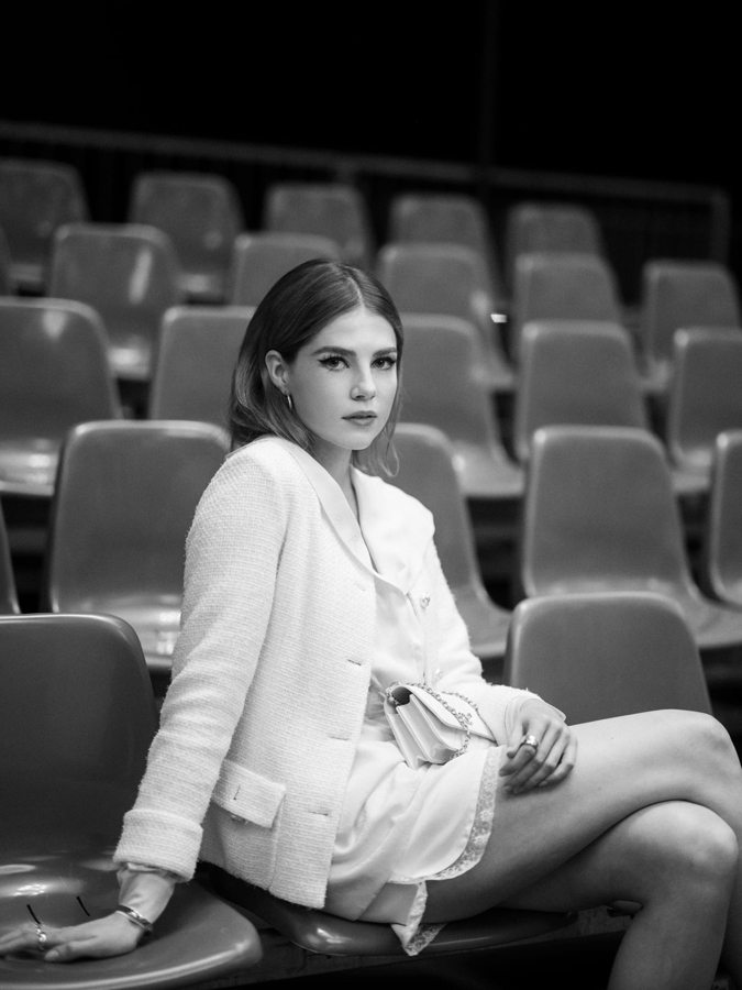 Lucy Boynton at the Chanel haute couture Spring-Summer 2023 show