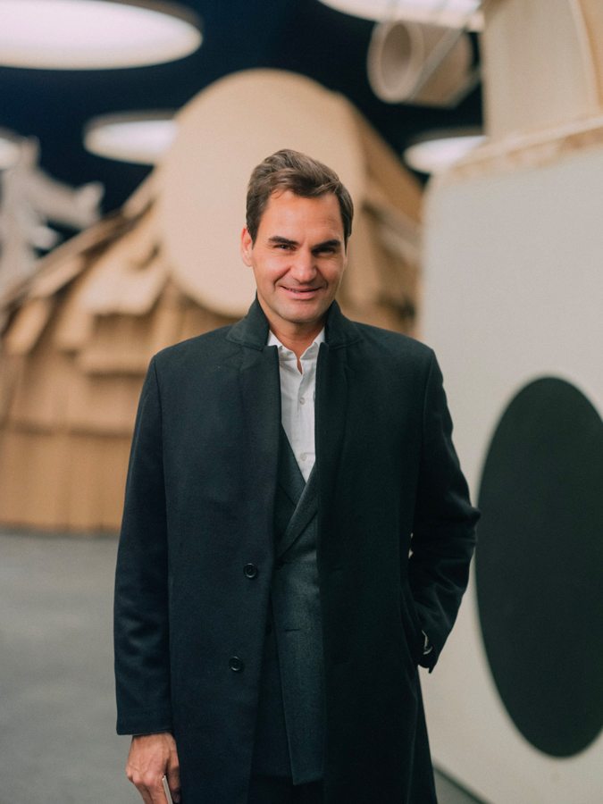 Roger Federer at the Chanel haute couture Spring-Summer 2023 show