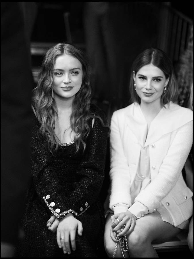Sadie Sink and Lucy Boynton at the Chanel haute couture Spring-Summer 2023 show