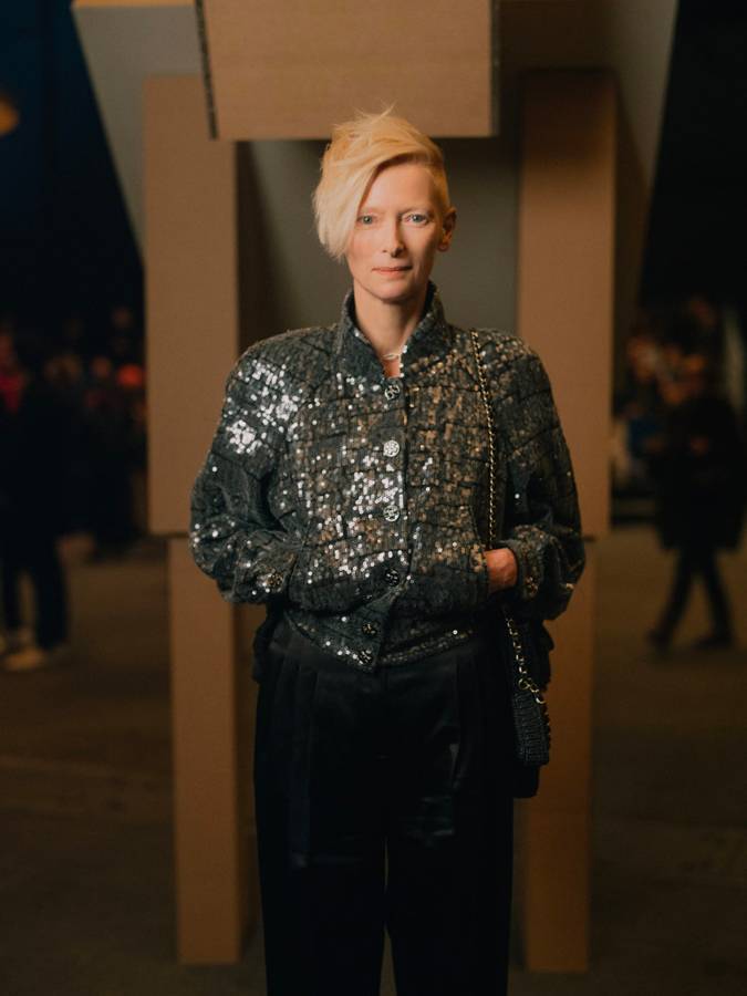 Tilda Swinton at the Chanel haute couture Spring-Summer 2023 show