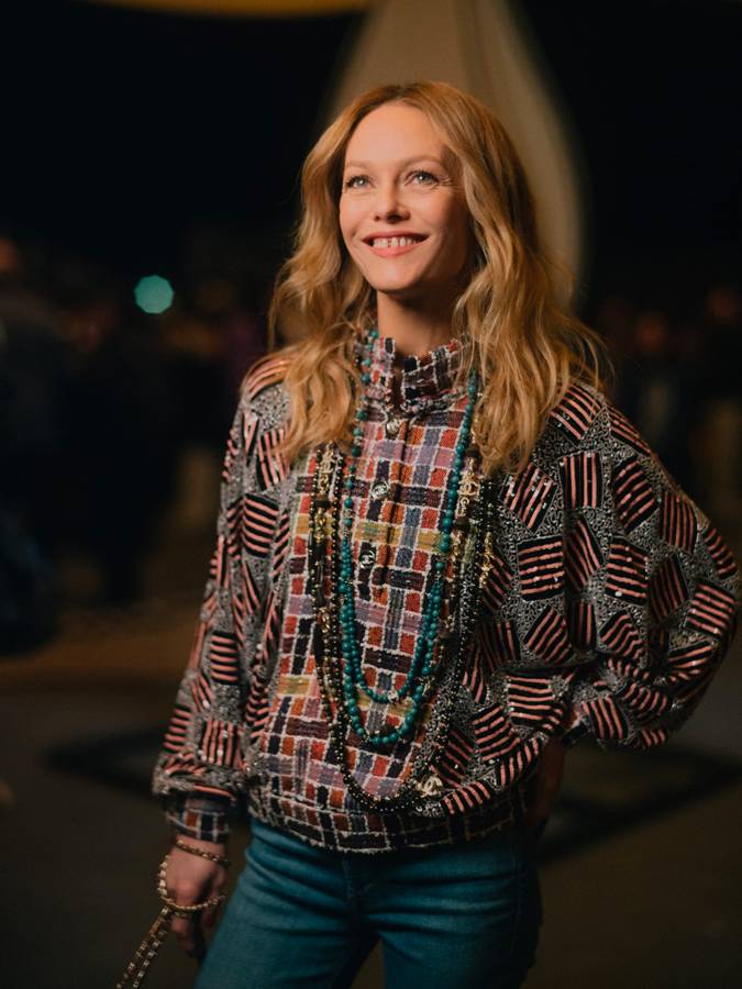 Vanessa Paradis at the Chanel haute couture Spring-Summer 2023 show