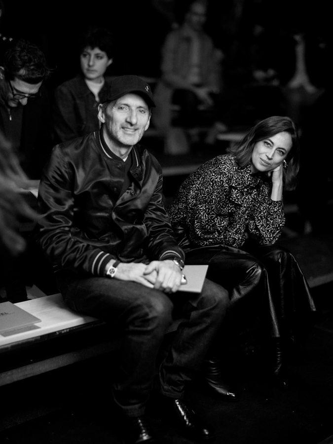 Xavier Veilhan and Anne Berest at the Chanel haute couture Spring-Summer 2023 show