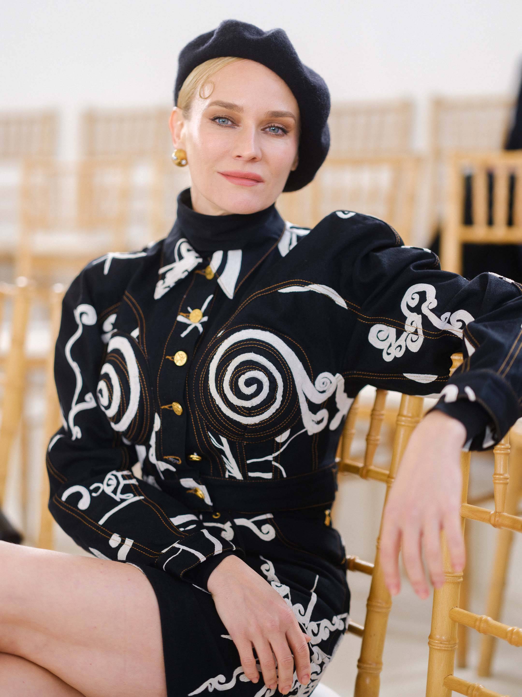 Diane Kruger au défilé Schiaparelli haute couture Printemps-été 2023