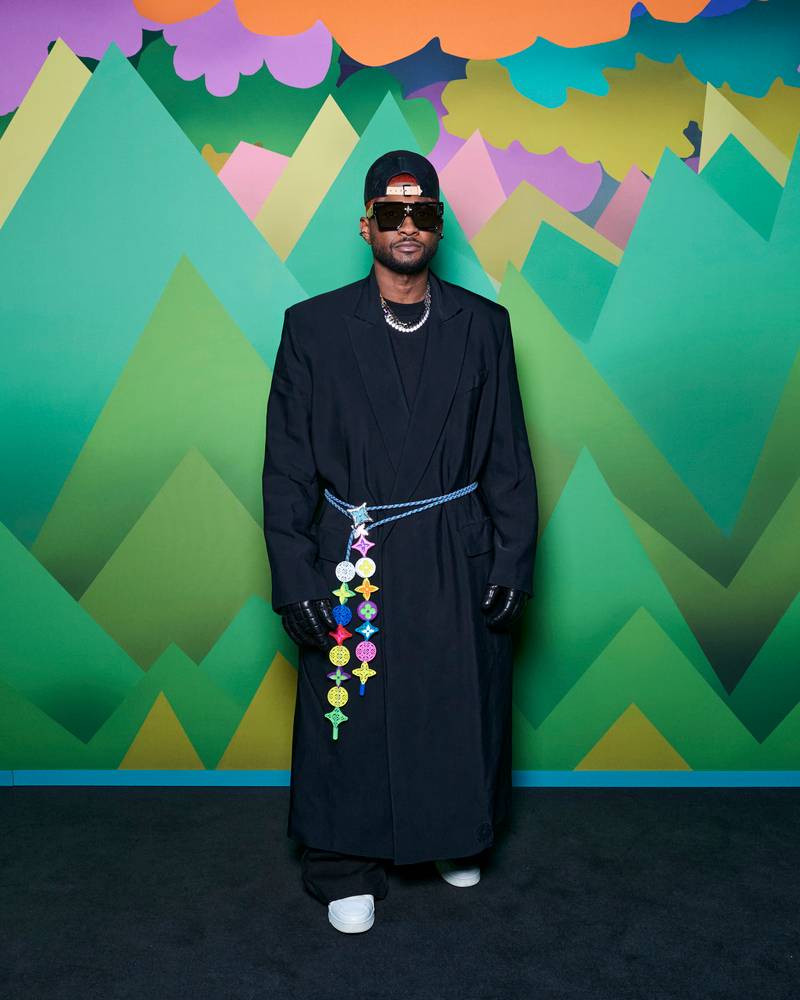 Usher at the Louis Vuitton men's Fall-Winter 2023-2024 show.