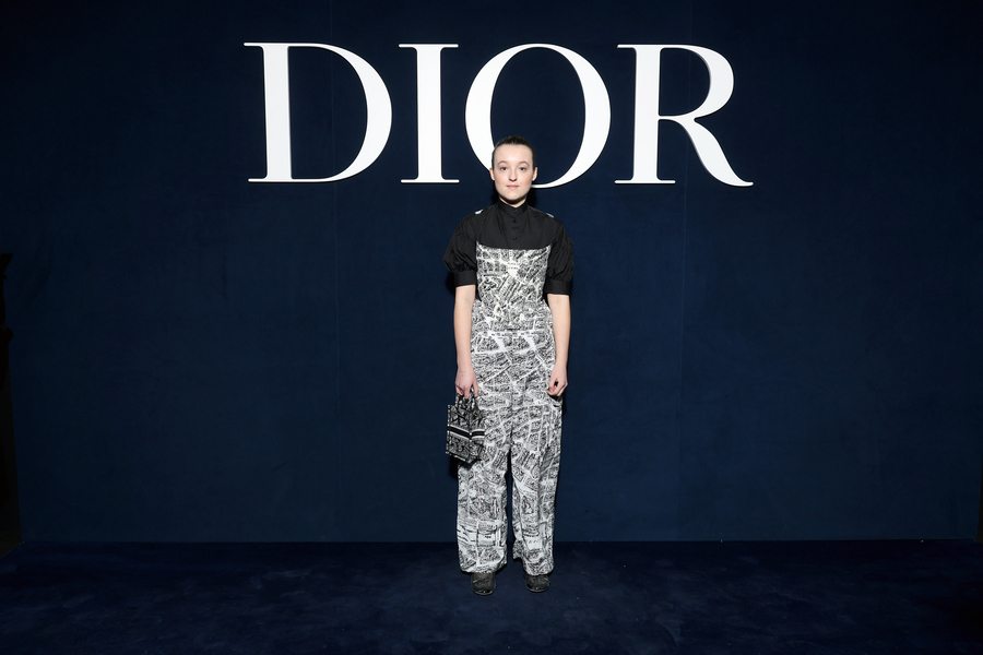 Bella Ramsay at the Dior Fall-Winter 2023-2024 show 