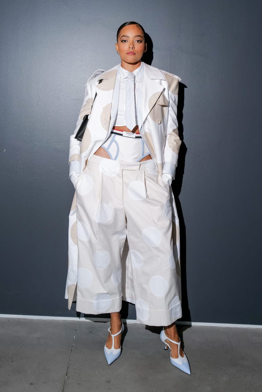 Quintessa Swindell au défilé Thom Browne automne-hiver 2023-2024 à la Fashion Week de New York.