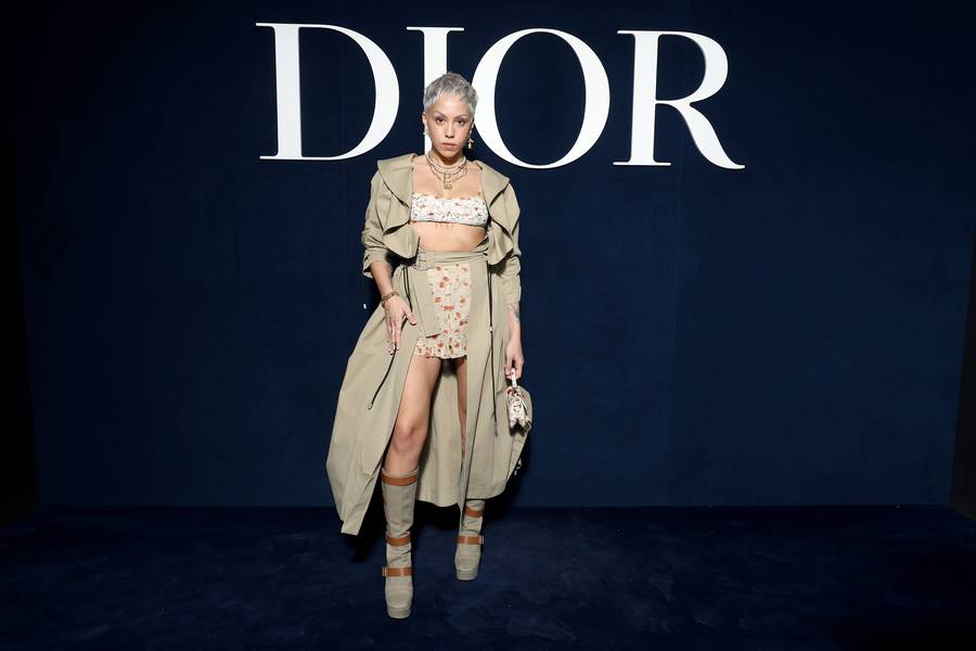 Poppy Ajudha au défilé Dior automne-hiver 2023-2024