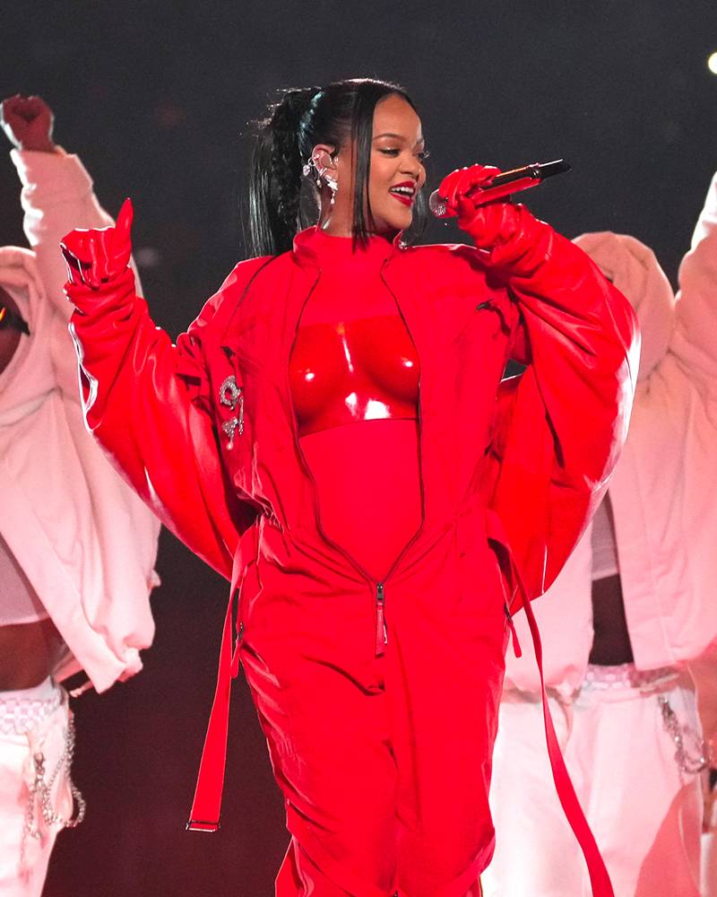 Rihanna à l'Apple Music Super Bowl LVII Halftime Show, le 12 février 2023 à Glendale, en Arizona. Photo par Kevin Mazur/Getty Images for Roc Nation
