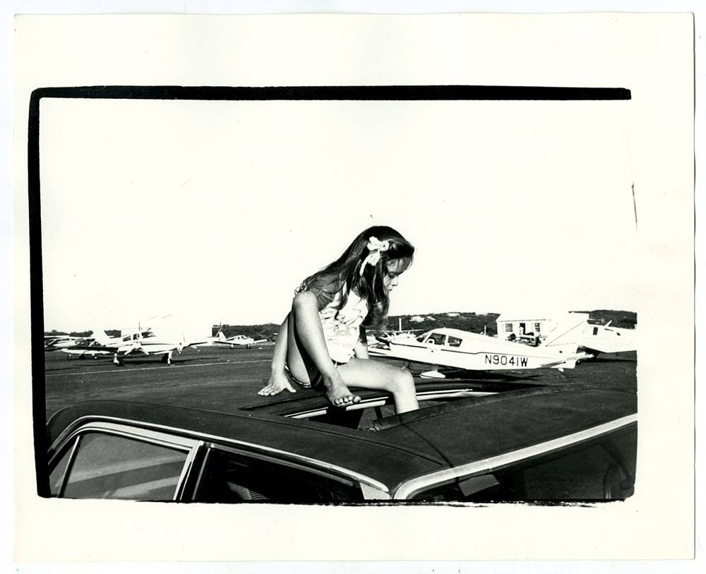 Bob Colacello, “ Jade Jagger, Montauk Airport” (c. 1977).