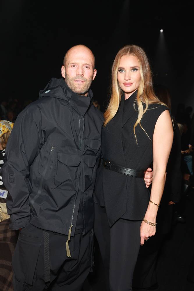Jason Statham and Rosie Huntington-Whiteley at the Burberry Fall-Winter 2023-2024 show