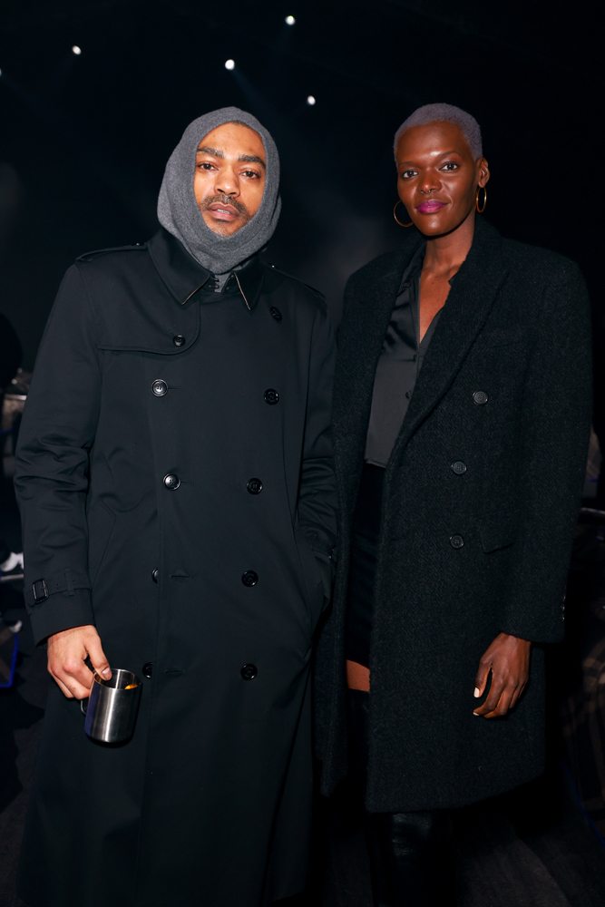 Kano and Sheila Atim at the Burberry Fall-Winter 2023-2024 show