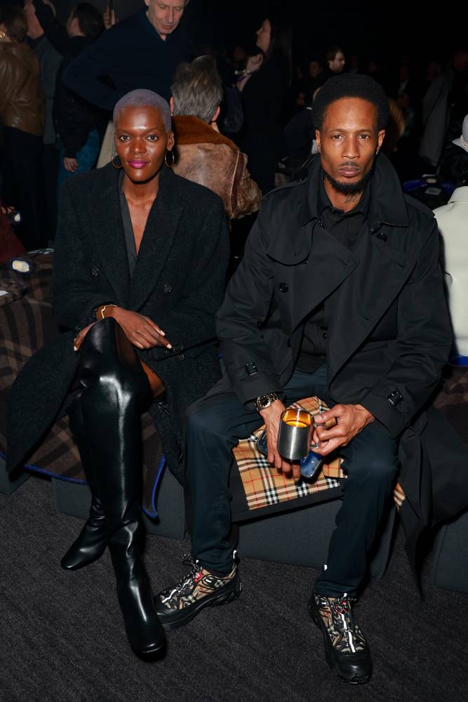Sheila Atim and D Double E  at the Burberry Fall-Winter 2023-2024 show