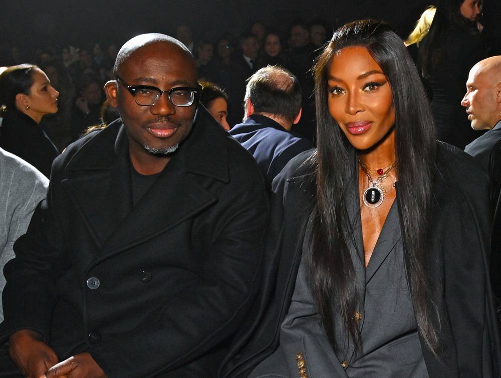 Edward Enninful OBE et Naomi Campbell at the Burberry Fall-Winter 2023-2024 show