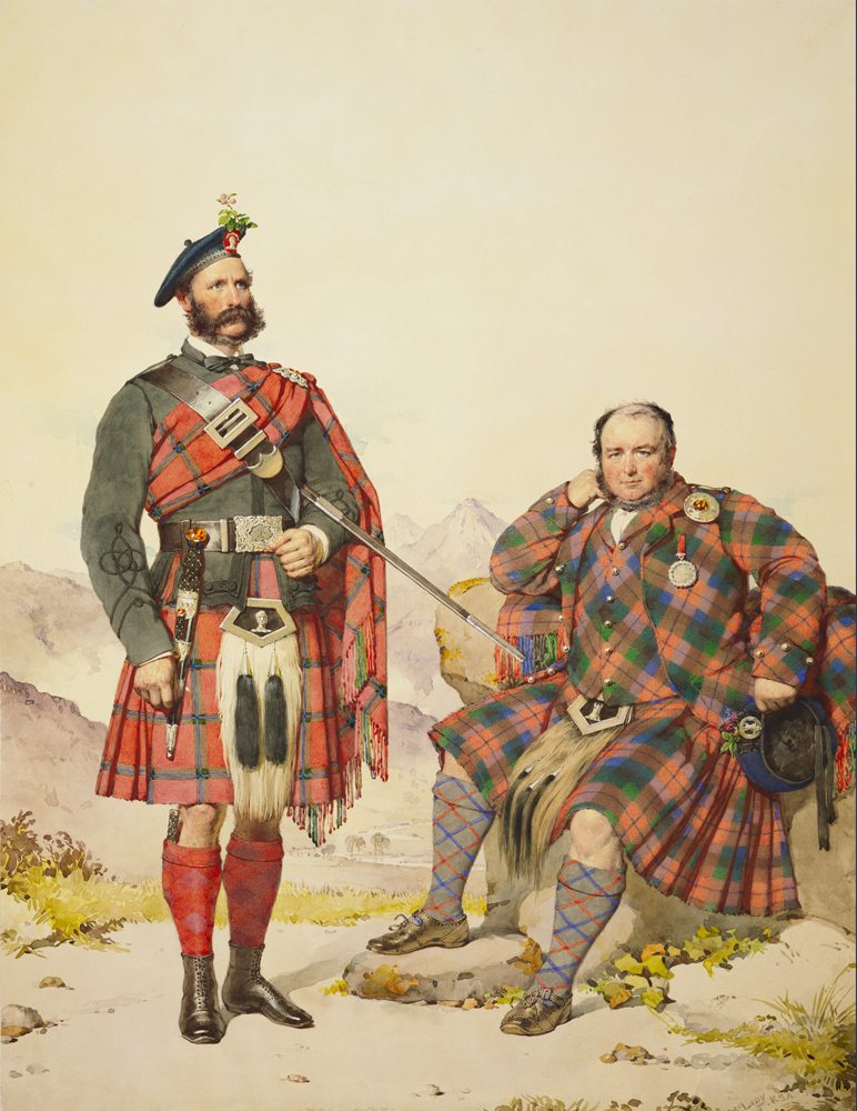 Robert MacNab (b.1822) and Donald MacNaughton (1812- 69), by Kenneth Macleay (1802-78), 1868, Watercolour © Courtesy of V&A Dundee