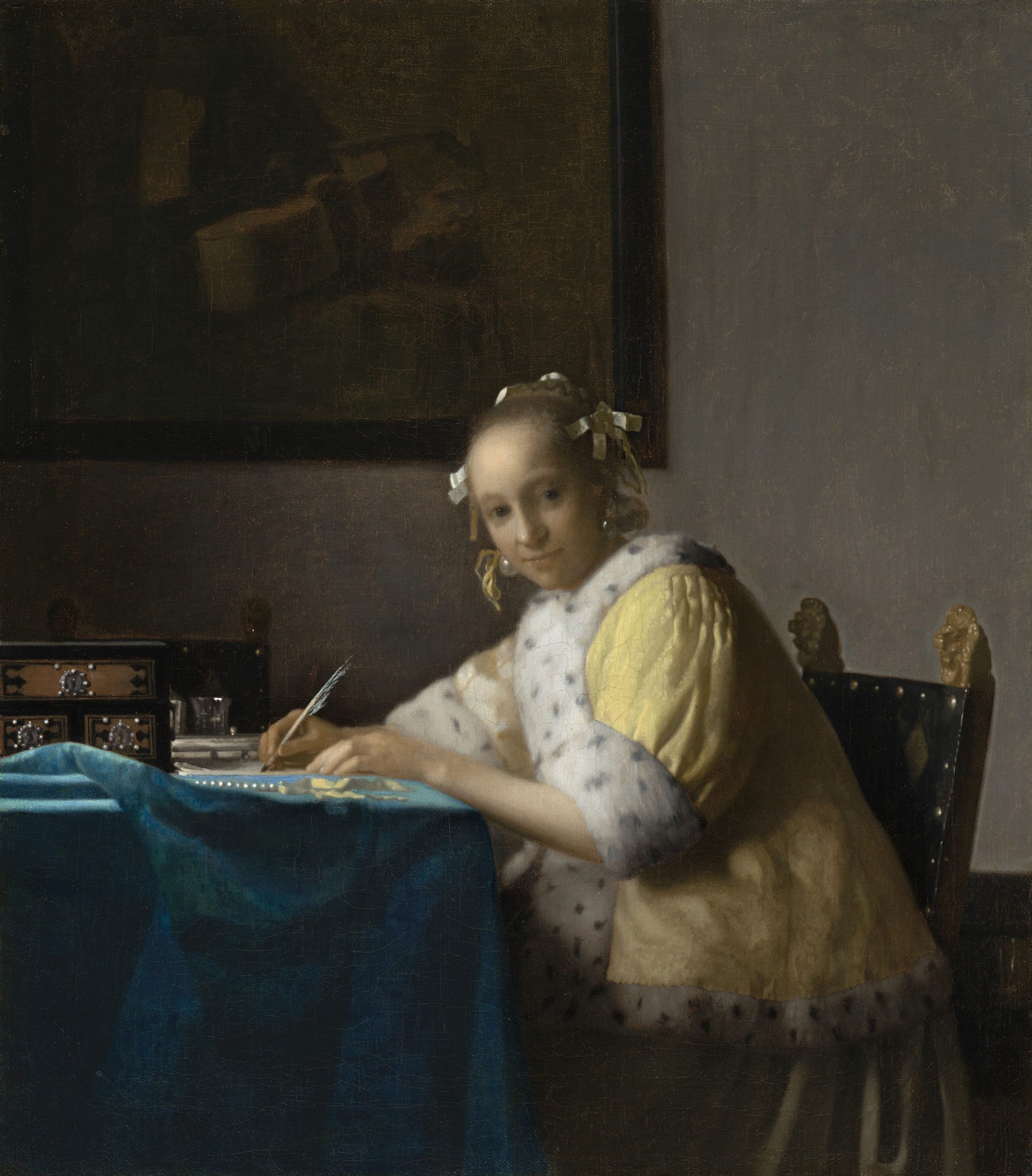 Johannes Vermeer, "Jeune fille écrivant une lettre", 1664-67. National Gallery of Art, Washington. Gift of Harry Waldron Havemeyer and Horace Havemeyer Jr., in memory of their father, Horace Havemeyer