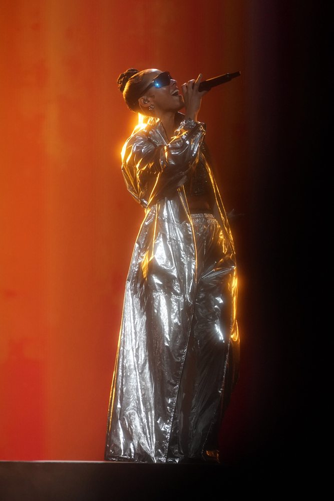 Alicia Keys en concert à l'événement Moncler Genius
