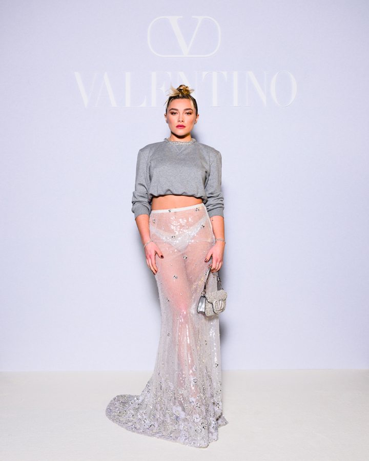Florence Pugh at the Valentino Fall-Winter 2023-2024 show