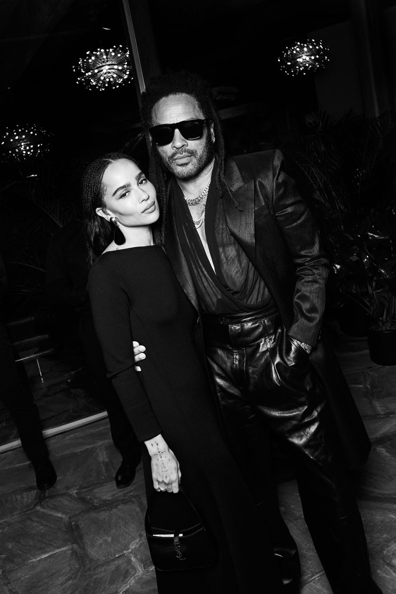 Zoë et Lenny Kravitz au dîner pré-Oscars Saint Laurent à Los Angeles