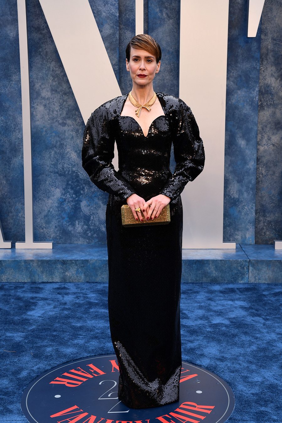 Sarah Paulson en Boucheron à l'after party Vanity Fair des Oscars 2023