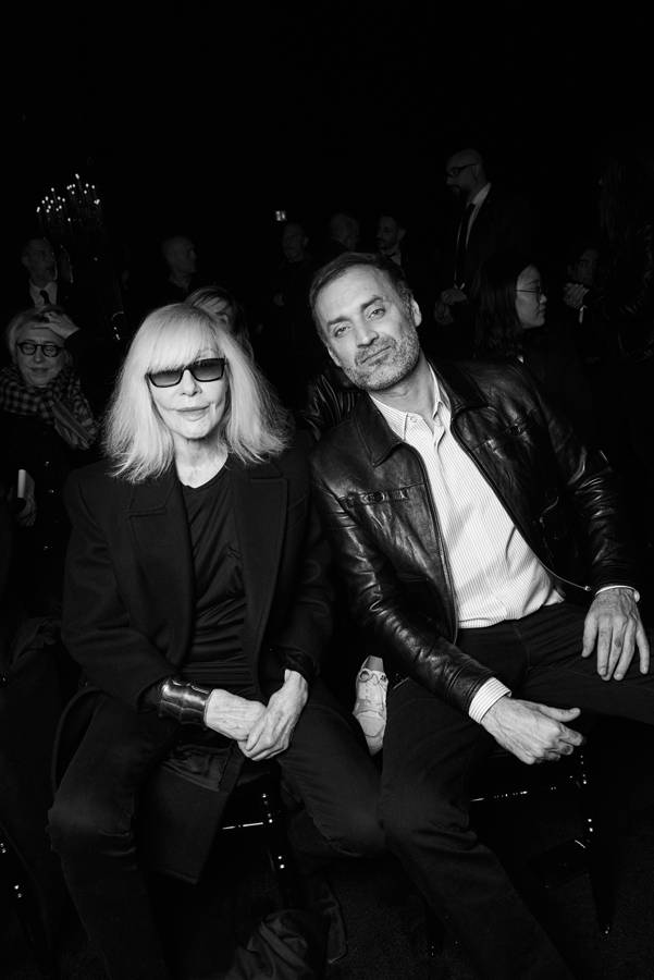 Betty Catroux & Augustin Trapenard at the Saint Laurent Fall-Winter 2023-2024 show