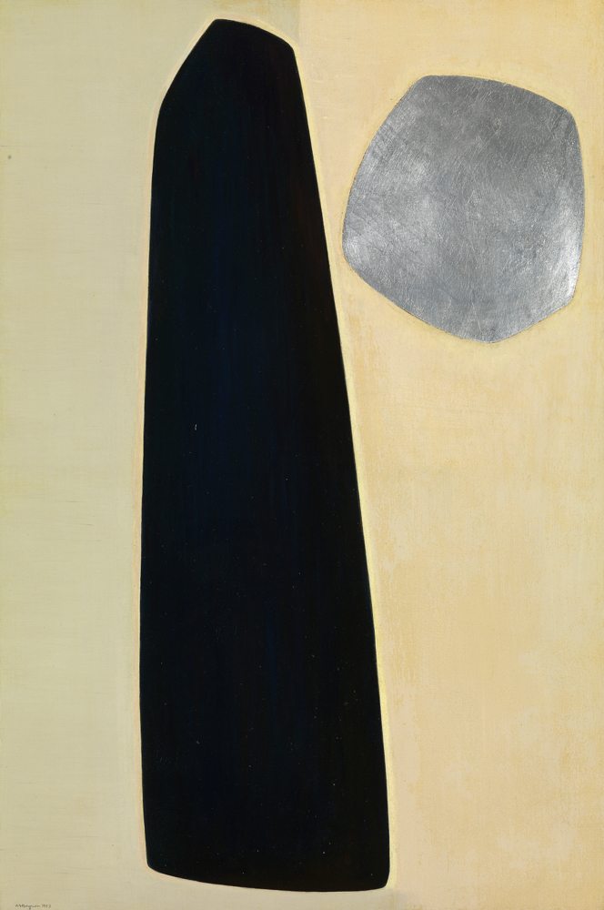 Anna-Eva Bergman, “N°2-1953. Stèle avec lune” (1953). The National Museum of Art, Architecture and Design, Oslo © Anna-Eva Bergman / Adagp, Paris, 2023. © Fondation Hartung-Bergman