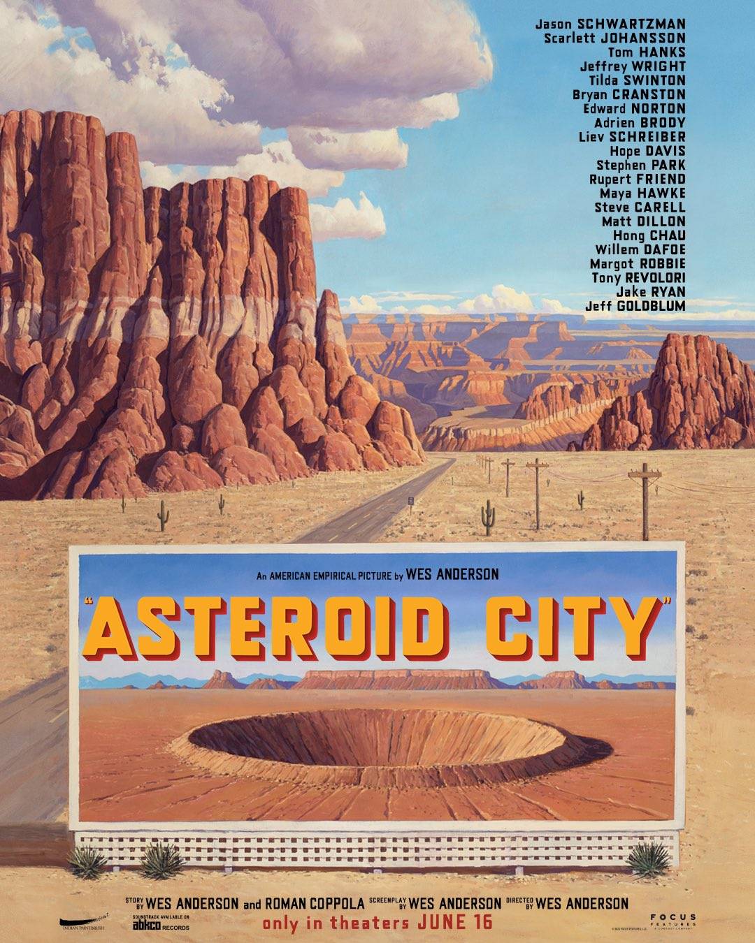 L'affiche du film Asteroid City (2023) de Wes Anderson
