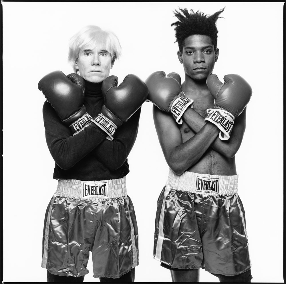 Michael Halsband, “Andy Warhol and Jean-Michel Basquiat #143” New York City, July 10, 1985.Crédit photographique : © Michael Halsband