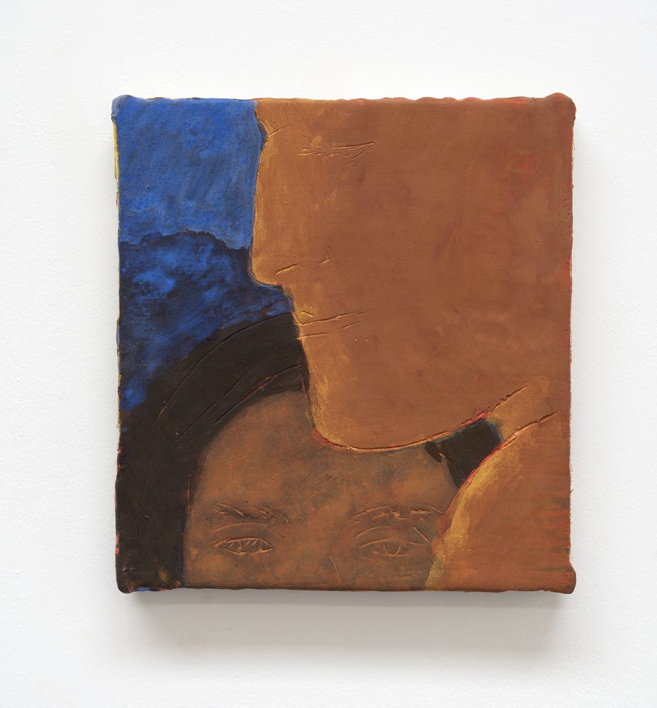 Christine Safa, “Auprès de, (ciel bleu)” (2022). Huile sur toile, 20 x 18,5 cm. Courtesy de l’artiste et Galerie Lelong & Co.