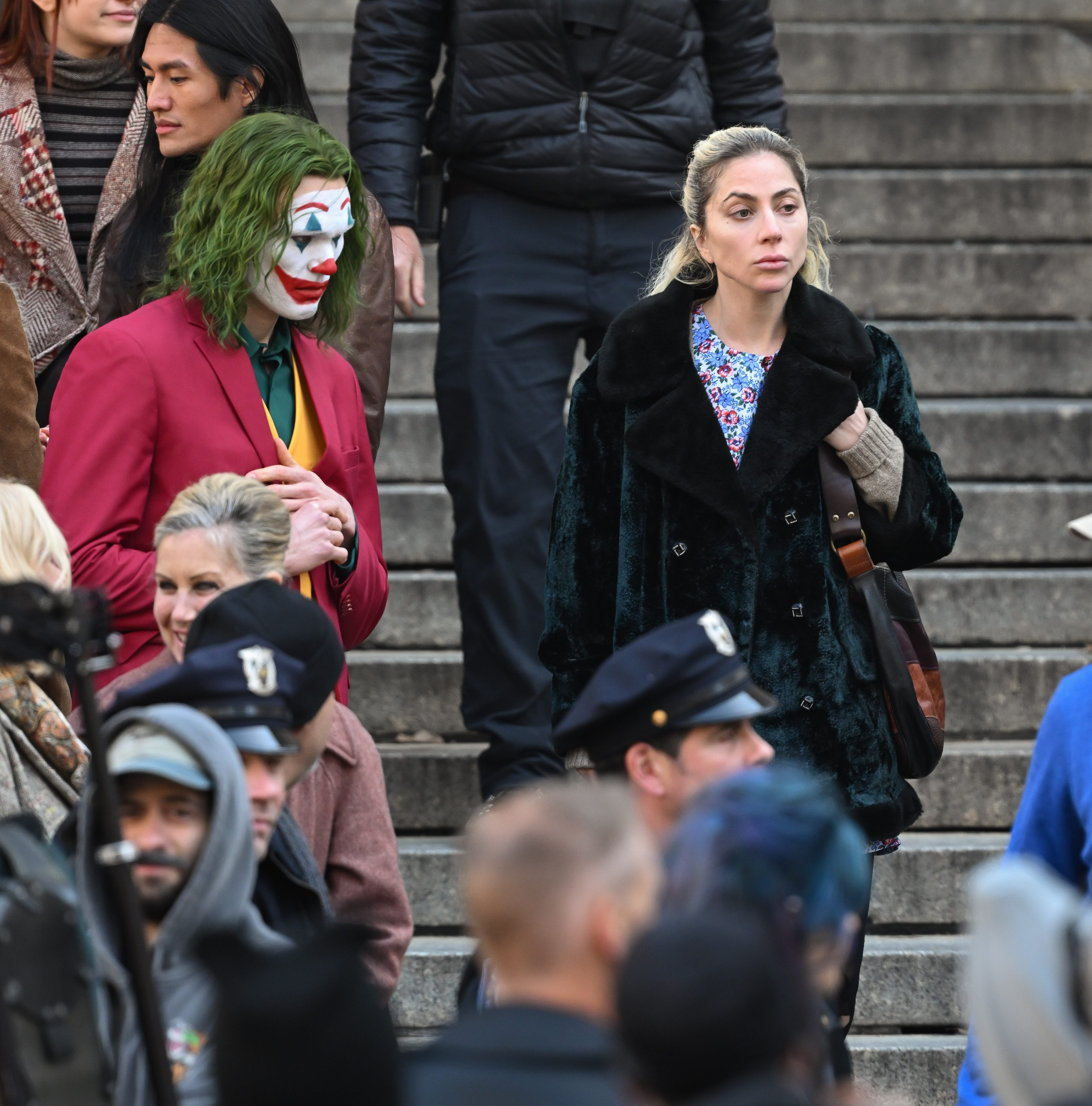 Lady Gaga sur le tournage du Joker: Folie à deux (2024) à New York, le 25 mars dernier, photo par James Devaney/GC Images ©Getty Images