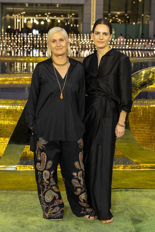 Maria Grazia Chiuri et Rachele Regini à l'inauguration du NMACC à Mumbai, le vendredi 31 mars 2023.