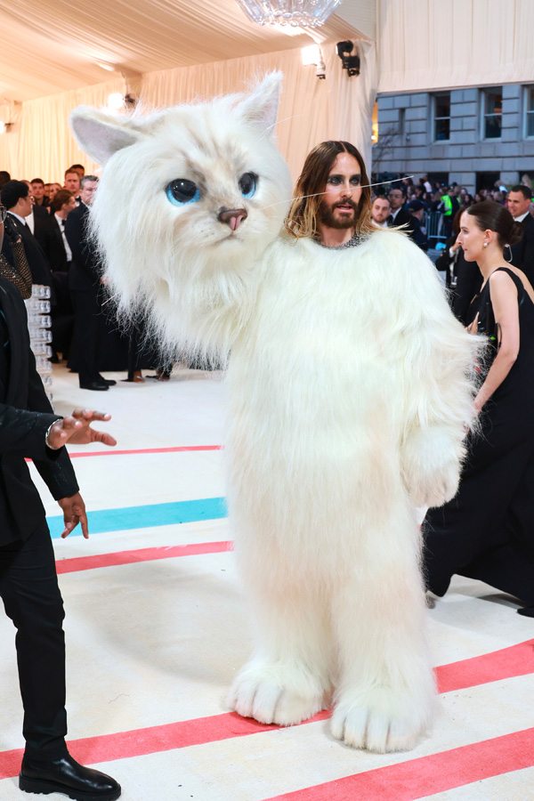 Jared Leto in a Karl Lagerfeld suit