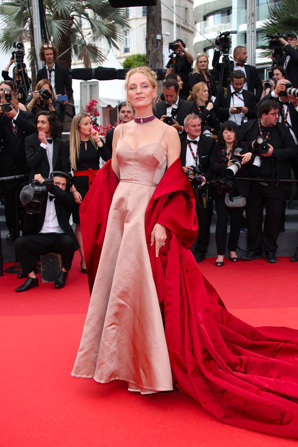 Uma Thurman en Dior au Festival de Cannes 2023 