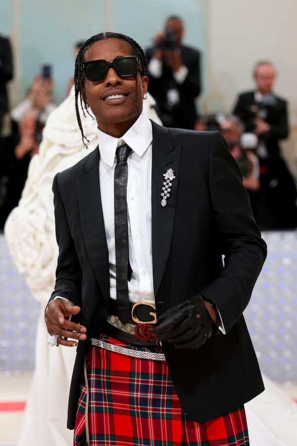 ASAP Rocky in Gucci and Boucheron jewelry 