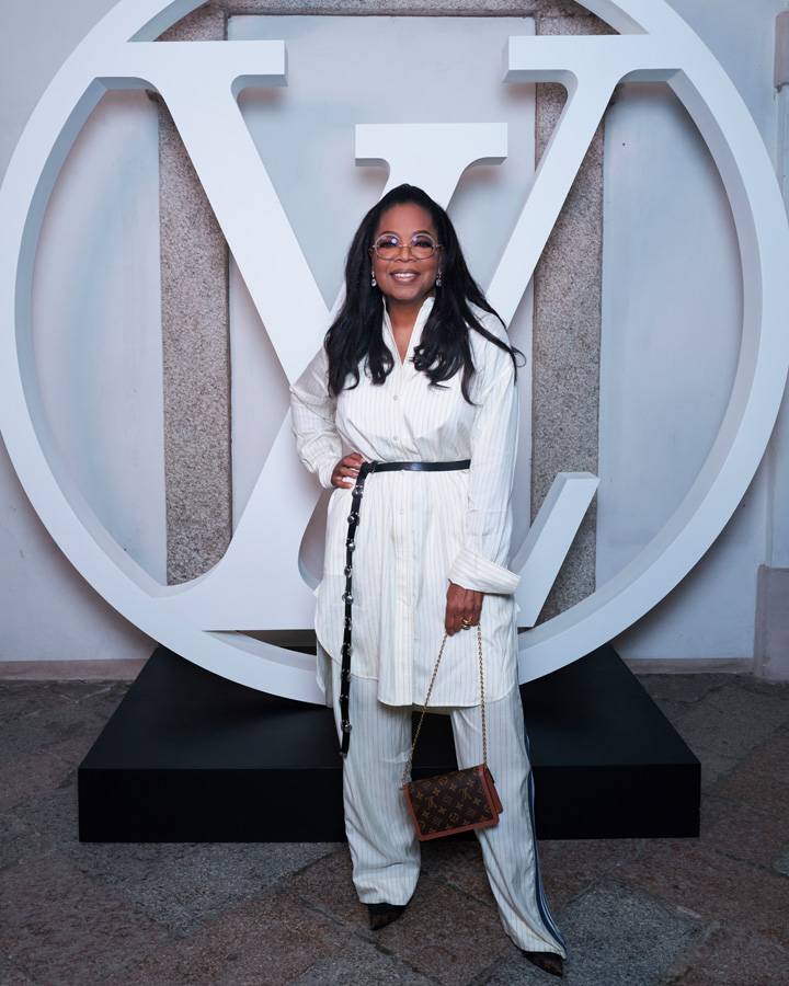 Oprah Winfrey au défilé Louis Vuitton Cruise 24 à Isola Bella