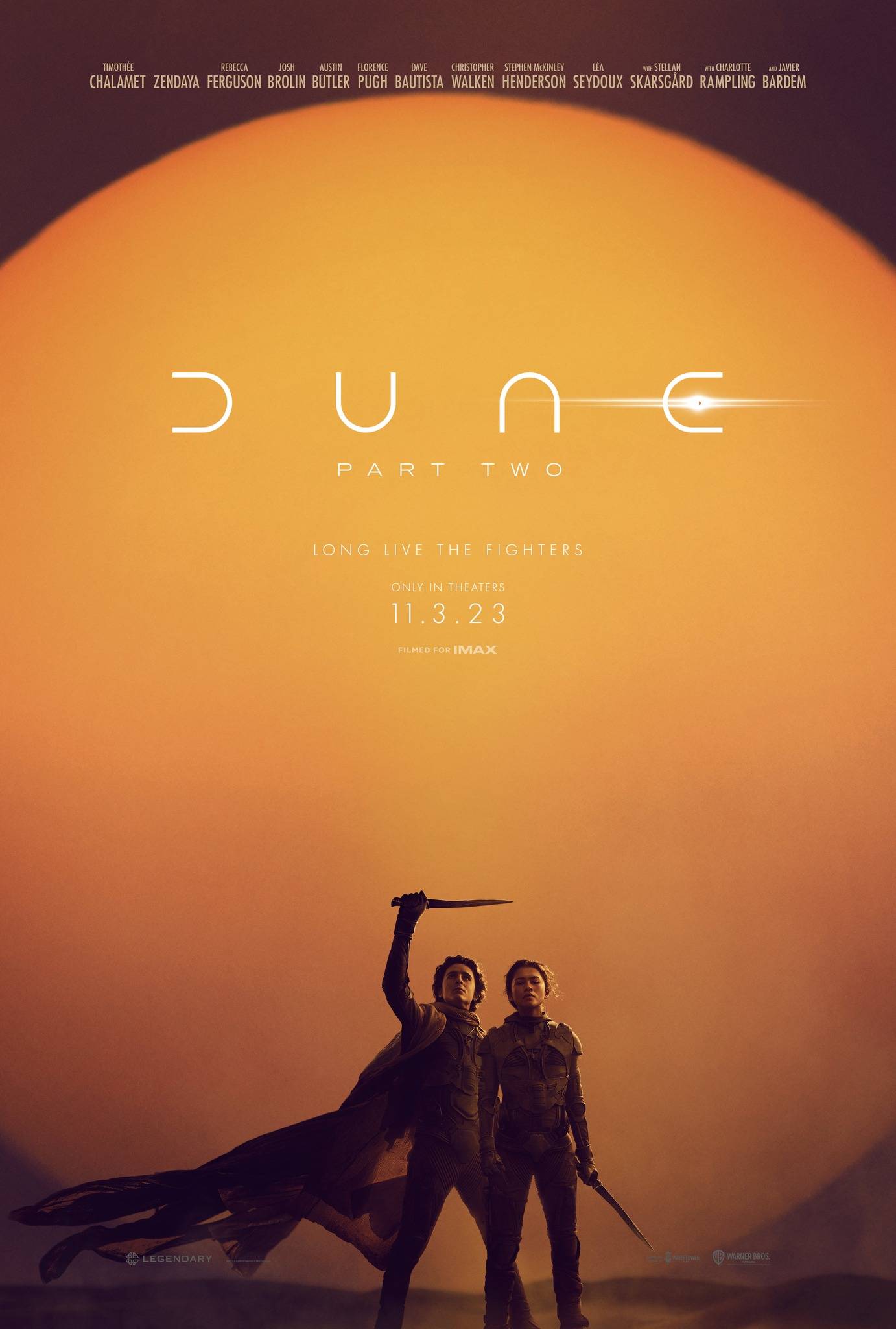 L'affiche de Dune, deuxième partie (2023)