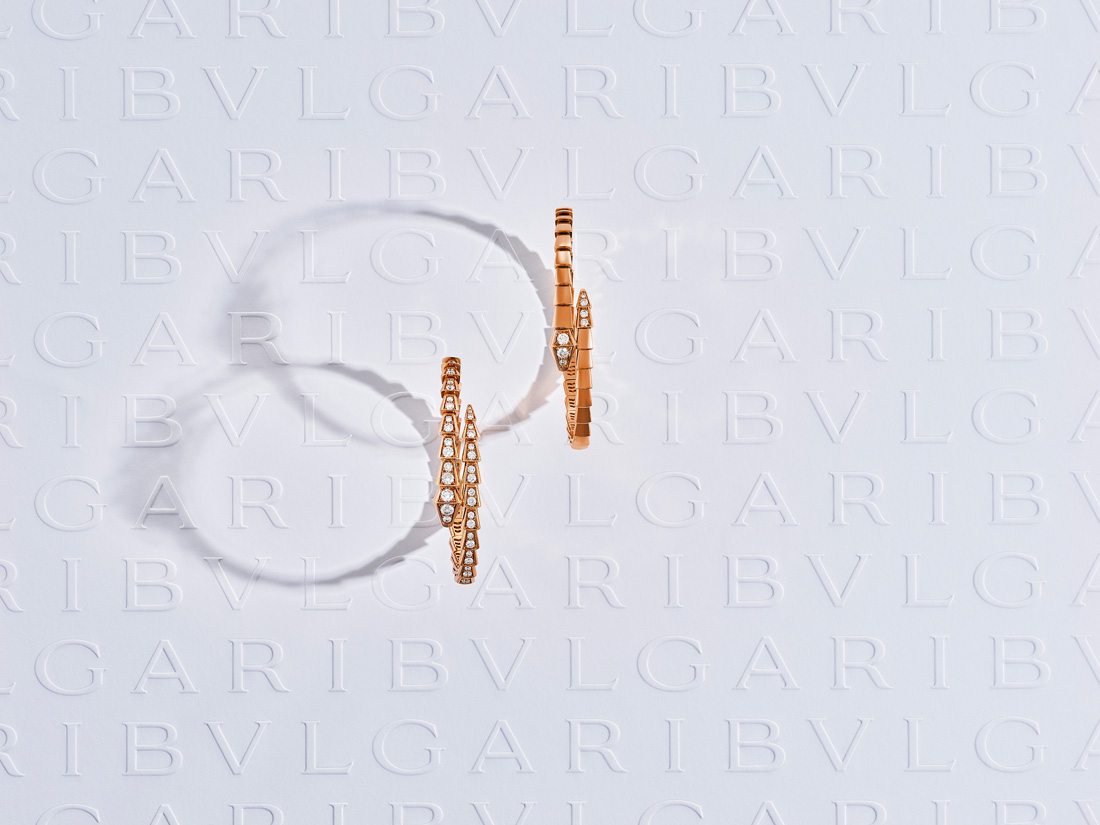 Bracelets de la collection Serpenti Viper de Bulgari, en 2021.