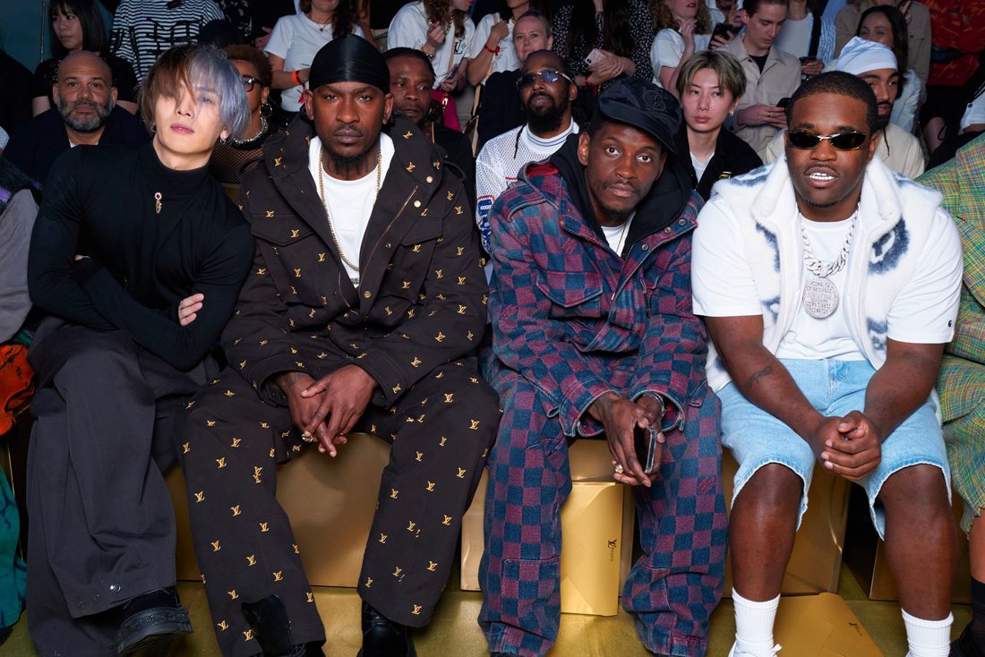 Jackson Wang, Skepta, A$ap Nast et A$ap Ferg au premier défilé de Pharrell Williams pour Louis Vuitton 