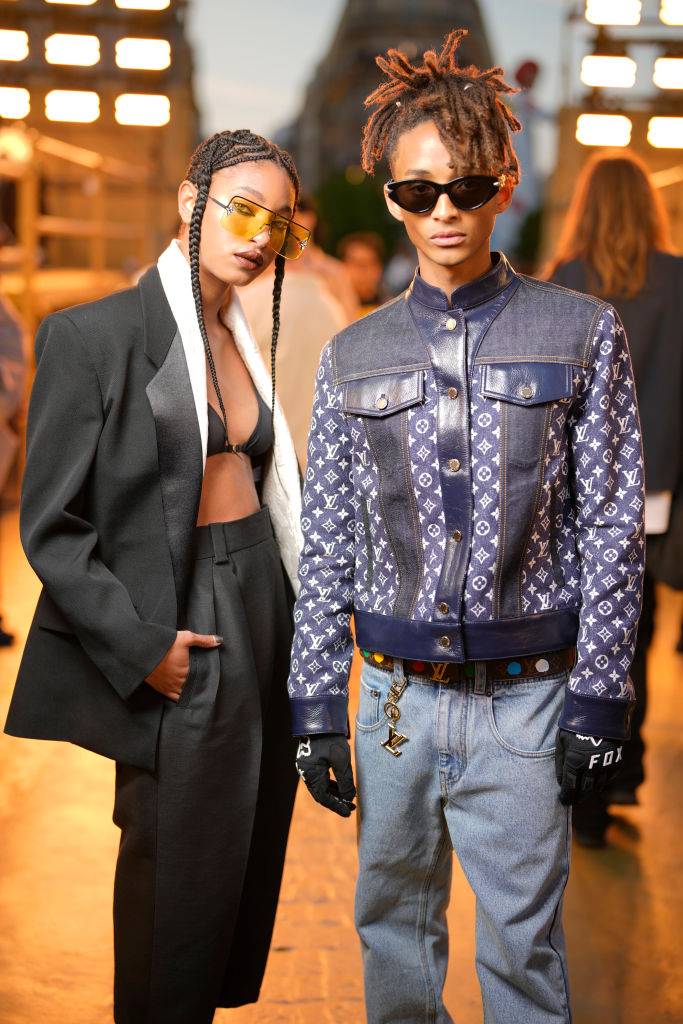 Willow and Jaden Smith at the Louis Vuitton show by Pharrell Williams © Getty
