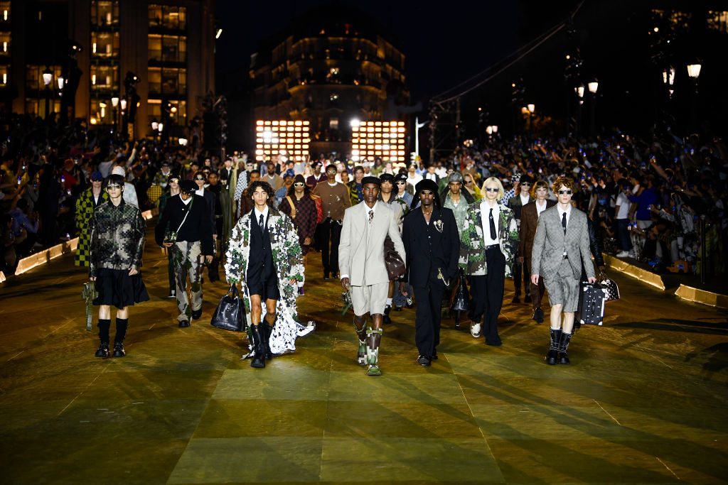 Le premier défilé de Pharrell Williams pour Louis Vuitton à Paris © Getty