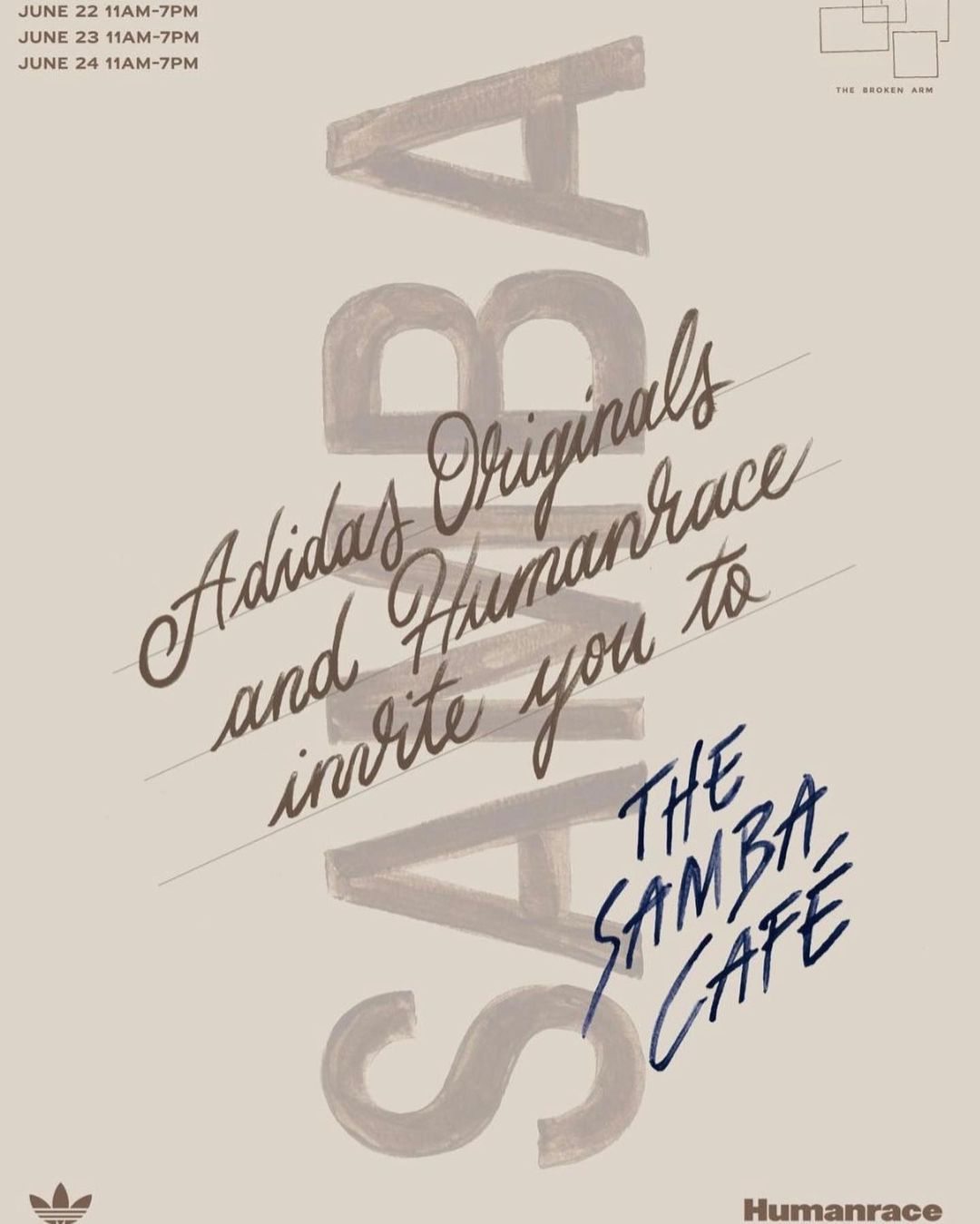 Le Samba Café par Adidas Originals et Human Race chez The Broken Arm