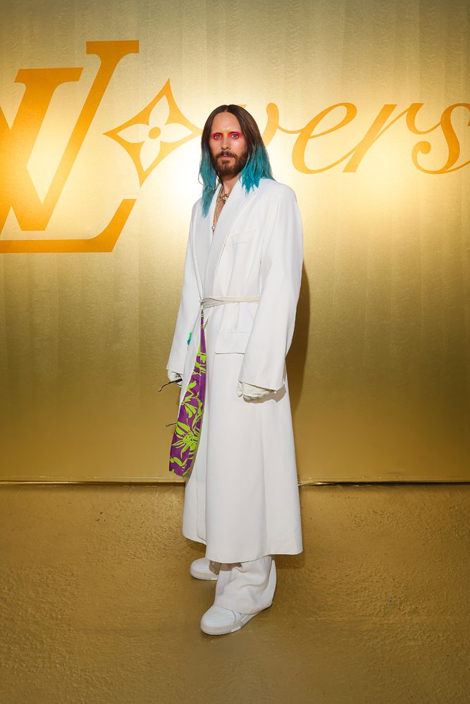 Jared Leto at the Louis Vuitton show by Pharrell Williams