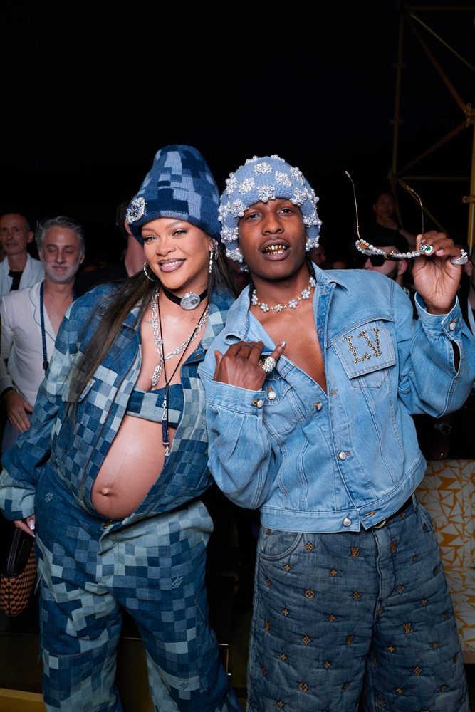 Rihanna et ASP Rocky au défilé Louis Vuitton printemps-été 2024