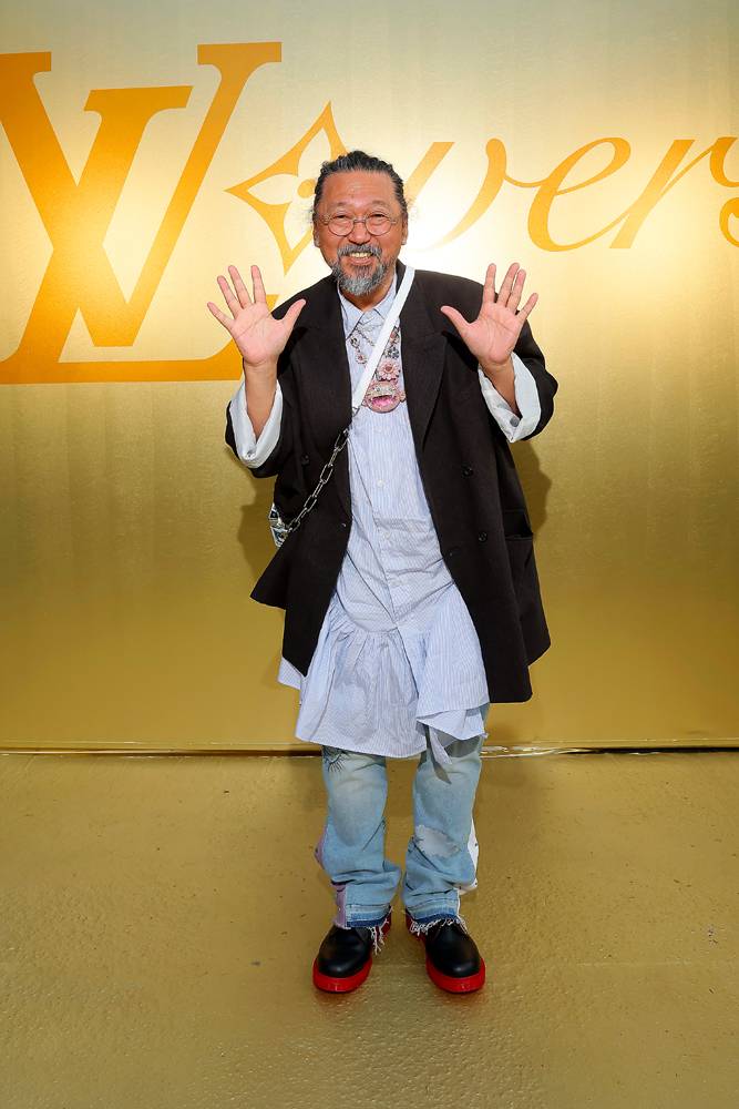 Takashi Murakami at the Louis Vuitton show by Pharrell Williams