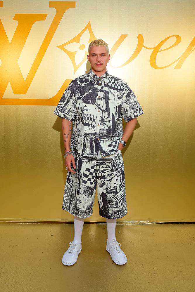 Aron Piper at the Louis Vuitton show by Pharrell Williams