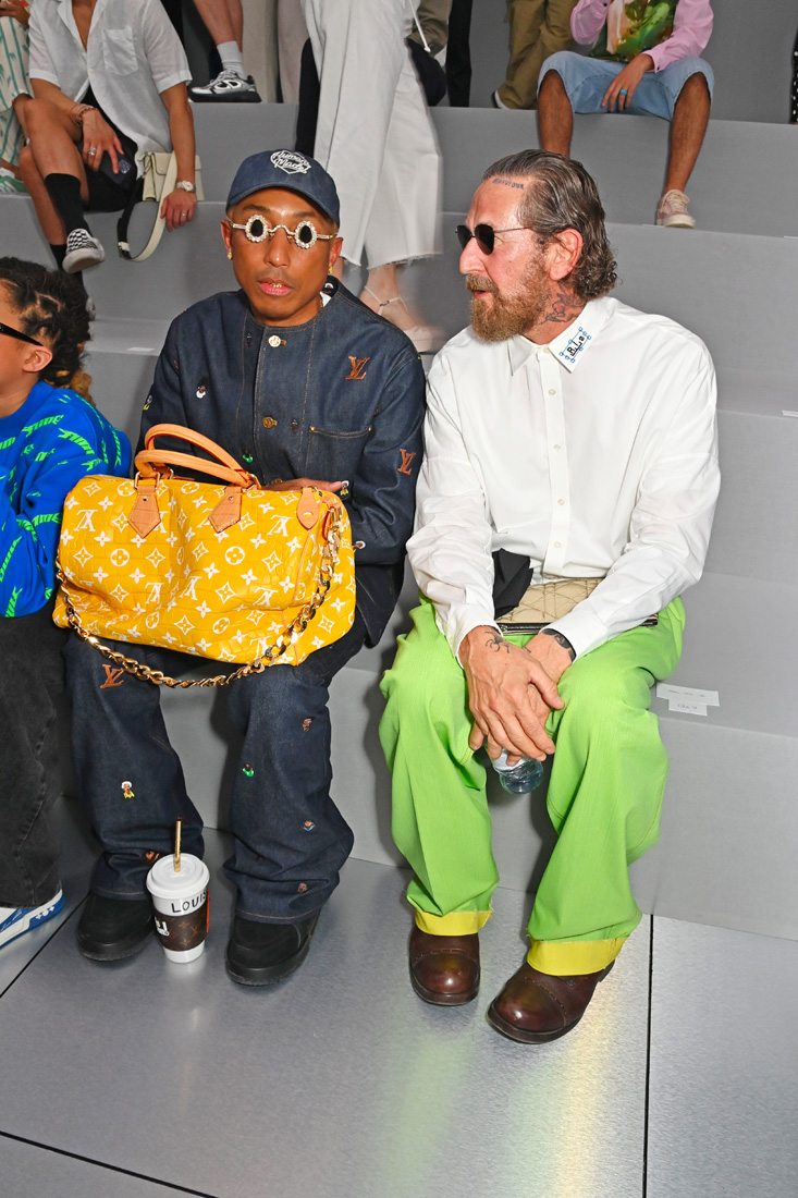 Pharrell Williams et Stefano Pilati au défilé Dior © Getty