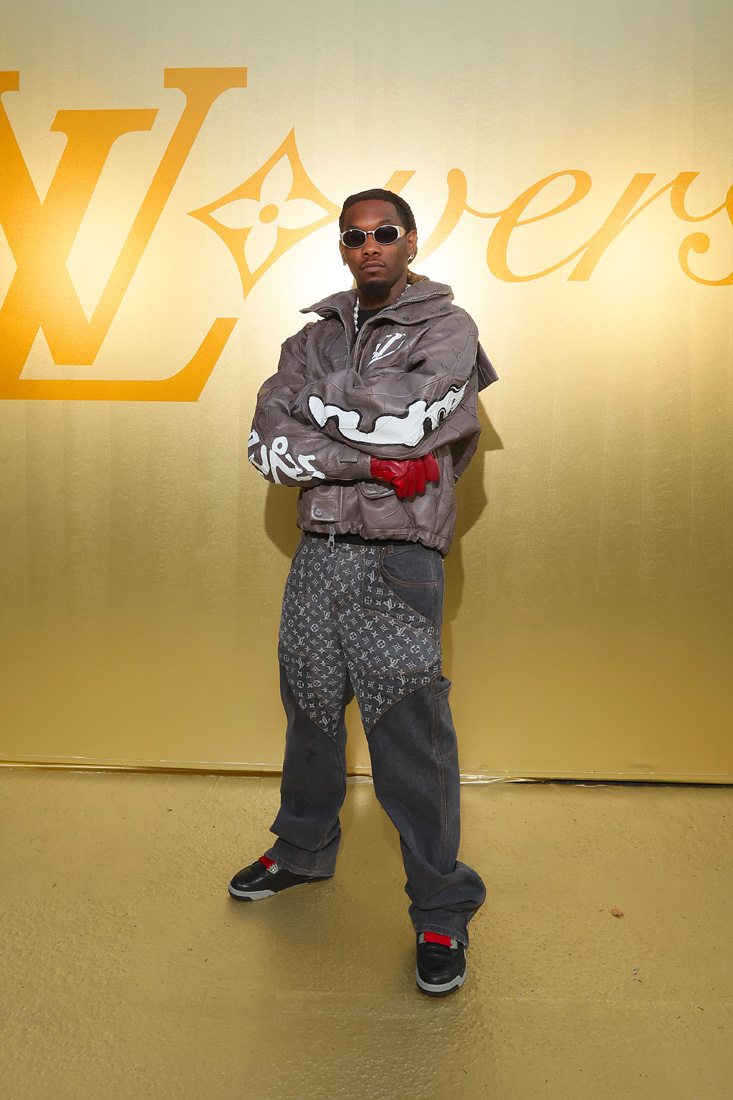 Offset au premier défilé de Pharrell Williams pour Louis Vuitton 
