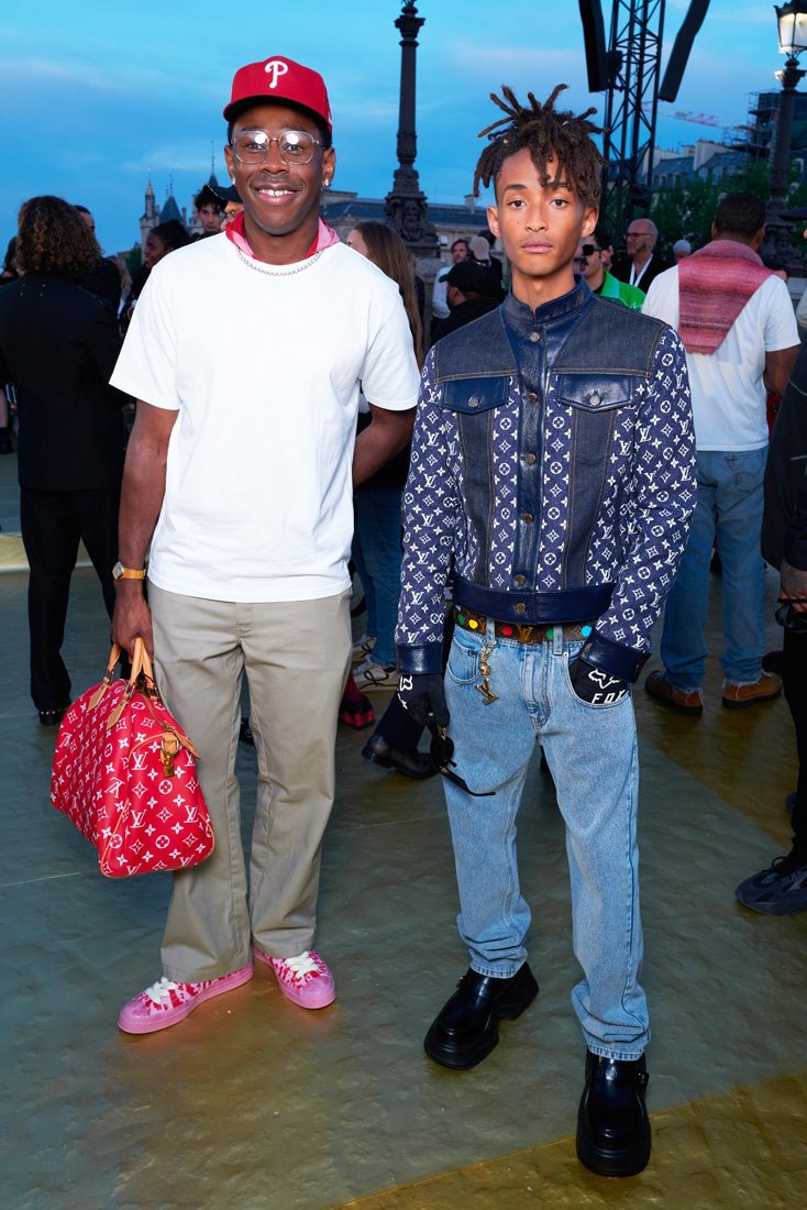 Tyler The Creator et Jaden Smith au premier défilé de Pharrell Williams pour Louis Vuitton 