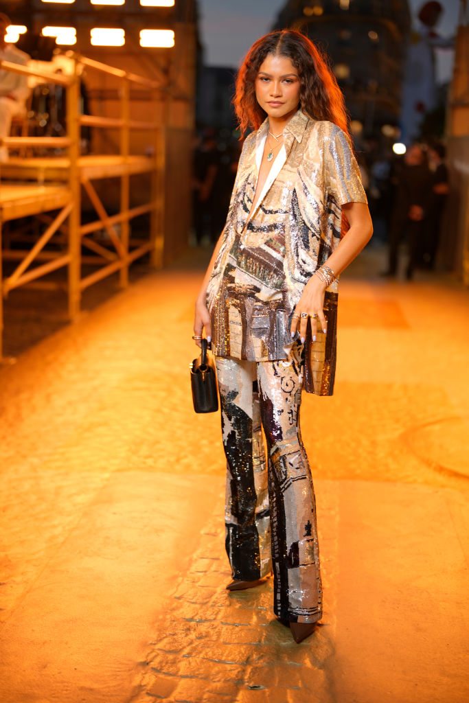 Zendaya au défilé Louis Vuitton par Pharrell Williams © Getty